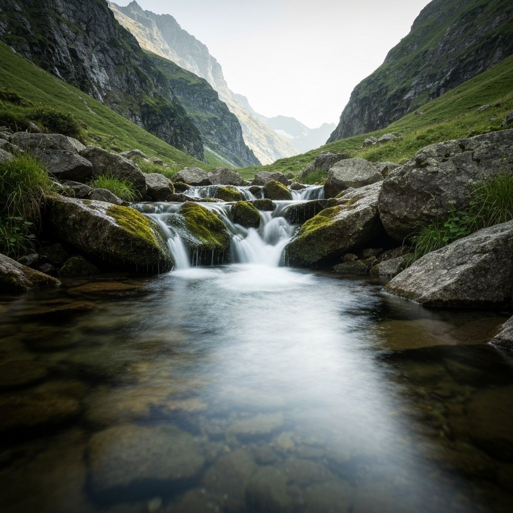 Natürliche Bergquelle